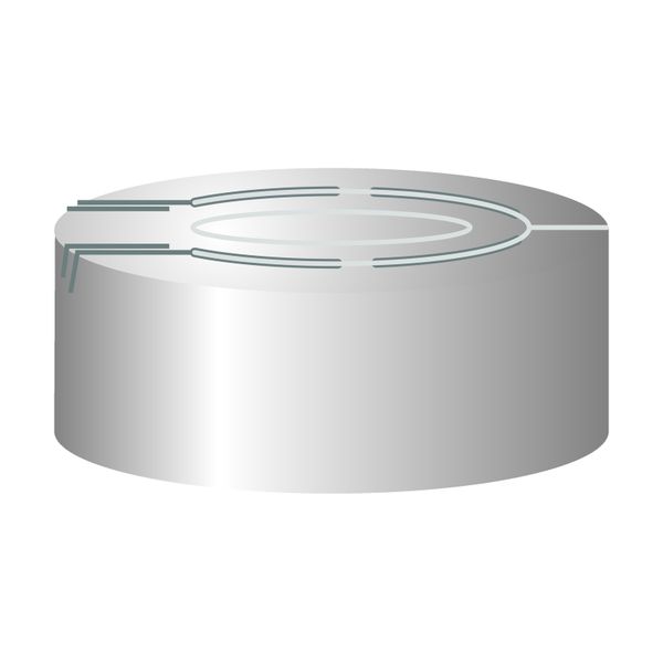 Macherey-Nagel N 20 Aluminium Ganzabrisskappe, silber Silikon weiß/PTFE beige, 40° shore A, 3 mm, 100 St/Pkg