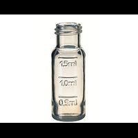 ND9 1,5 ml PP Kurzgewindeflasche, 32 x 11,6 mm, transparent, mit Füllmarkierungen, leicht konkaver Innenboden, 10 x 100 Stück