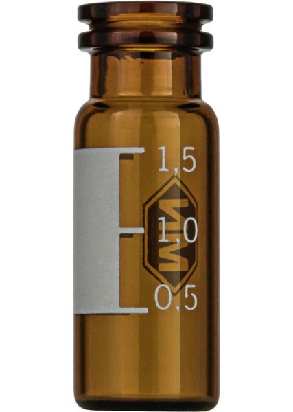 Macherey-Nagel Vial-Kit: 1.5mL Snap Ring Vial N11, 11.6x32 mm amber, flat bottom, wide opening, label + scale (702712), N 11 PE snap ring cap, 