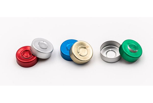 Altmann Analytik 20mm Aluminium Bördelkappe, gold, Mittelabriss, 1000 St/Pkg