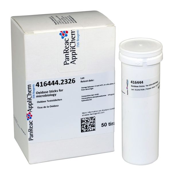 PanReac AppliChem Oxidase Teststäbchen für die Mikrobiologie, 50 strips