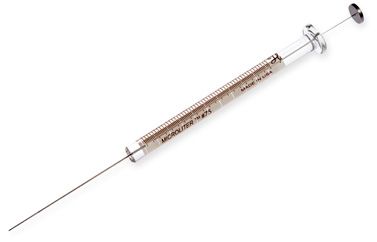 Hamilton 5 μl, Modell 75 N Spritze, 26s Gauge, 51 mm, point style 2, max. Druck 2000 psig (137.9 bar), max. Temperatur 50°C/122°F, mit 