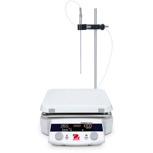 Ohaus Guardian 5000 Heated Stirrer e-G52HS10C, 230V, EU-K1, Capacity 22 L, Ceramic Plate 26x26 cm, 5°C above room temperature - 500°C