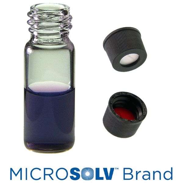 Microsolv EPP Vial, clear, 2 ml, Wide Mouth, Screw Caps with Sil/PTFE Septa slit, 100 pc/PAK