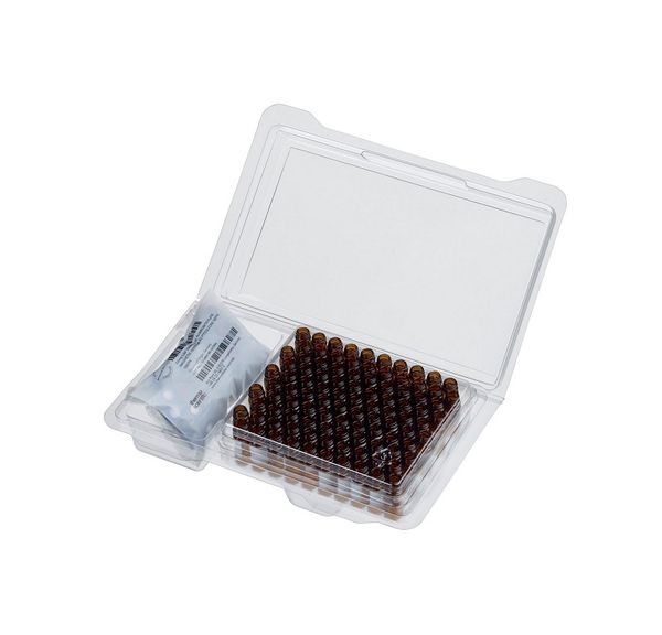 Thermo Fisher Scientific SureSTART 2 ml SureStop Schraubfläschchen, Level 2, Braunglas, blaue PP-Kappe + Septum, 100 St/Pkg