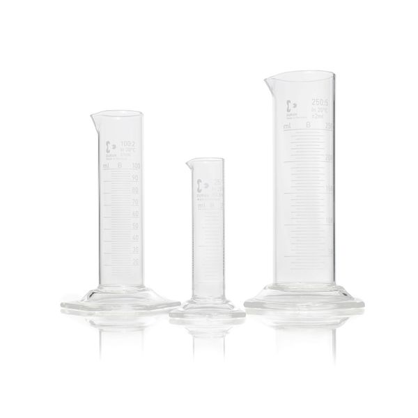 Duran Group DURAN Zylindermensure, niedrige Form, Sechskantfuß, Teilung, 2000 ml