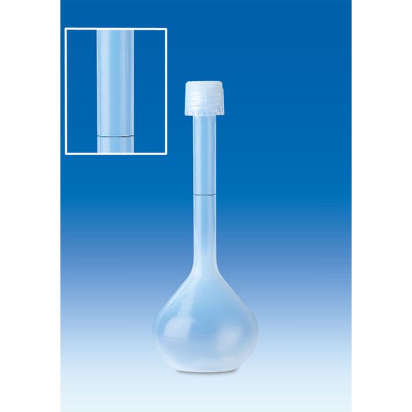 Vitlab Volumetric flask, PFA, class A, with screw cap, PFA, 250 ml, 2 pc/PAK