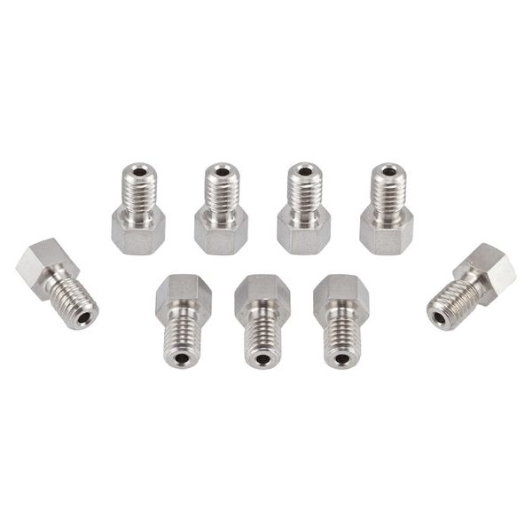 Applied Research Europe Schlauchverbinder, Hochdruck, 1/16 Zoll, Edelstahl, Sechskantköpfe, kurze Länge, 10-32 Schraubgewinde 10 St/Pkg