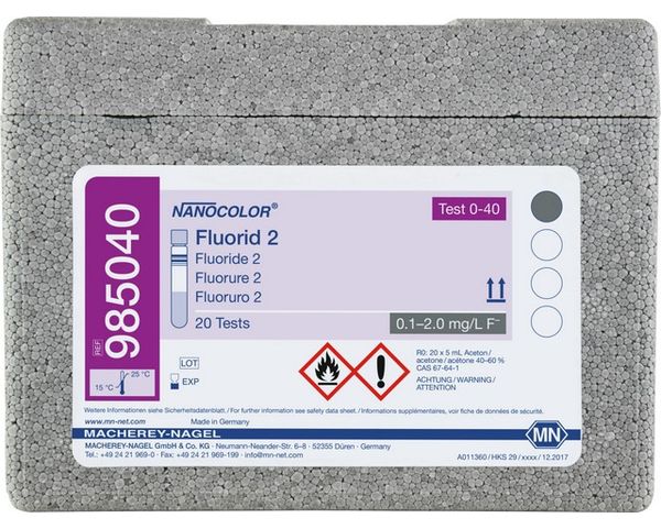 Macherey-Nagel Rundküvettentest NANOCOLOR Fluorid 2, 20 Bestimmungen