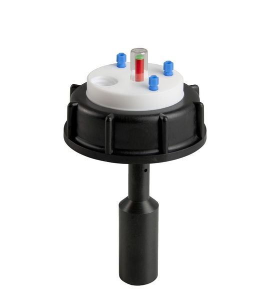 SCAT SafetyWasteCap S70/71, mechanische Füllstandskontrolle, 3x 2,3/3,2 mm AD + Anschluss für Abluftfilter