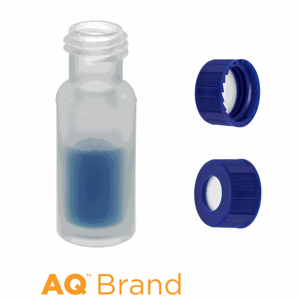 Microsolv Vial & Cap Kit: 700 μl, Screw Top, Clear PP LCMS Compatible Autosampler Vials + Screw Caps with Silicone Rubber / PP Septa, bonded in the 