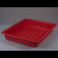 Photographic tray, deep, w/ ribs, red, 31x41 cm