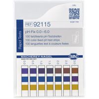 Product Image of pH-Fix 0.0-6.0 indicator sticks measuring range: pH 0-0.5-1.0-1.5-2.0-2.5-3.0- 3.5-4.0-4.5-5.0-5.5-6.0 pack of 100 sticks 6 x 85 mm