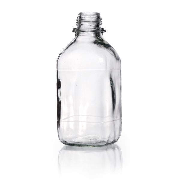 Duran Group Enghalsflasche, Klarglas, 1000 ml, vierkant, ohne Kappe u. Ausgießr., 10 St/Pkg