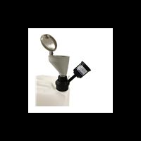 Smart Waste Cap Funnel with hinged lid for can of S55, 2 entries (1/8'') + 1 LEAK, with charcoal cartridge filter emplacement