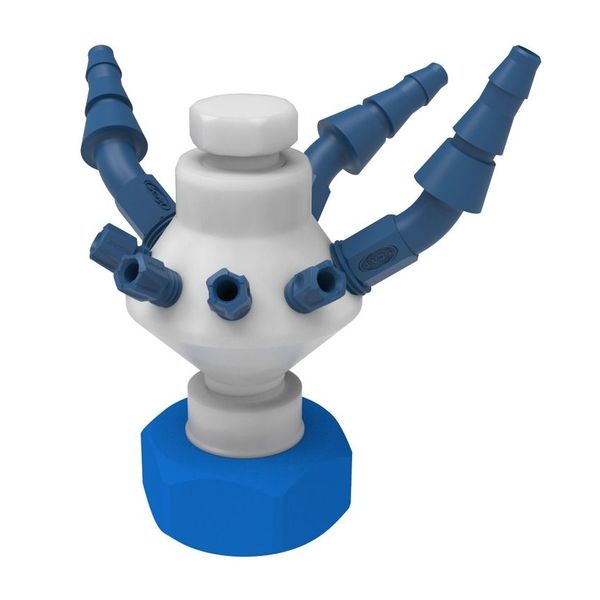 SCAT Safety Waste Cap Mini-LISA, GL28, including hose fittings, fittings, and blanking plug