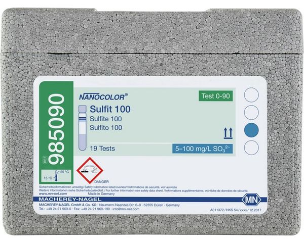 Macherey-Nagel Rundküvettentest NANOCOLOR Sulfit 100, 19 Bestimmungen