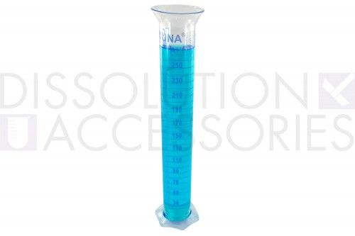Dissolution Accessories Tapped-Densitiy-Cylinder, graduated, Funnel Top, hexagon Stand, @ 20°C, 250 ml, Electrolab