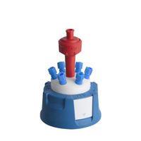 Product Image of SafetyCap VI, V2.0, GL45, 6x PFA-fitting 1.6/2.3/3.2 mm OD + air valve