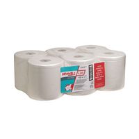 Product Image of WYPALL L20 EXTRA Wipes - Central Removal Material: AIRFLEX Color: White, Ply: 2 Size: 42.50cm x 18.50cm Contents: 6 rolls x 300 wipes = 1800 wipes