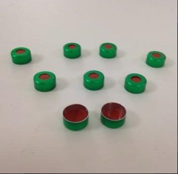 Ohio Valley 11 mm Green Aluminum Seals w/liners, Bulk Bag, 1000/PAK