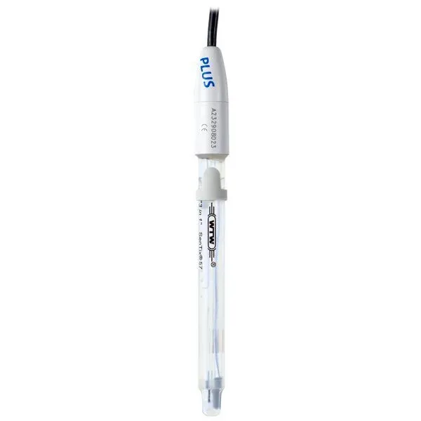 WTW SenTix 57, Kunststoff-pH-Elektrode mit Flüssigelektrolyt, Temperaturfühler NTC 10 kOhm, BNC-Stecker, für Sartorius-Geräte
