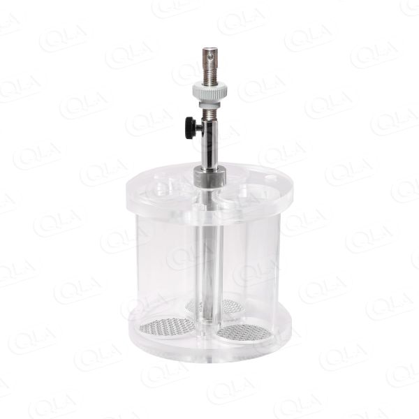 QLA Disintegration Basket Assembly with 3 Glass Tubes and 10 Mesh SS Screens for VanKel Testers