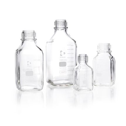 Duran Group DURAN GL 32 Laborglasflasche, vierkant, ohne Kappe und Ausgießring, 100 ml, 10 St/Pkg