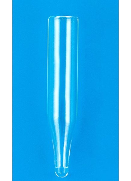 JG Finneran 250 μl Glass Big Mouth Conical Limited Volume Insert, 6x31 mm Pulled Point Interior, No Spring, 10 x 100 pc/PAK