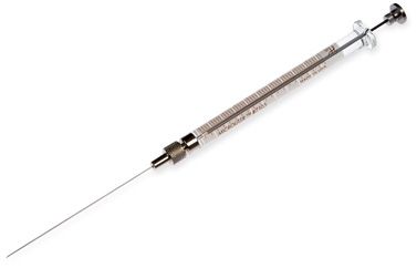 Hamilton 5 μl, Modell 7105 KH Spritze, Knurled Hub Nadel, 24 Gauge, 70 mm, point style 2, max. Druck 6000 psig (413.7 bar), max. Temperatur 115°C / 