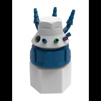 SafetyWasteCap ''LISA'', V3.0, B53, 4x 1.6/2.3/3.2 mm OD, 4x PFA-blind plug, 3x 5.0 - 11.5mm ID, 3x PTFE-blind plug + connector for exhaust filter