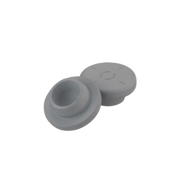 DWK Wheaton 20 mm rubber Snap Plug Caps, CIIR/46, gray, 1000 pc/PAK