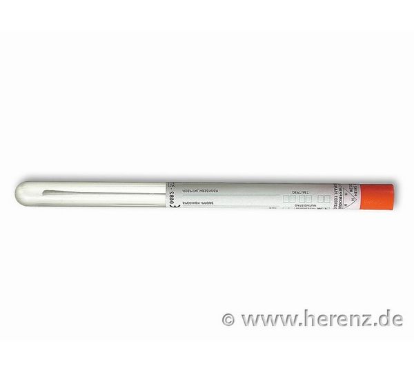 Heinz Herenz Abstrichbesteck ohne Medium, im Plastikröhrchen, Aluminium-Stäbchen, Baumwollkopf, steril, 100 St/Pkg