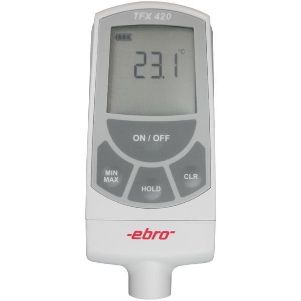 Ebro Electronic TFX 420 + TPX 400, hand-held Temperature Measuring Device with sensor, handle, 0.6m silicone cable