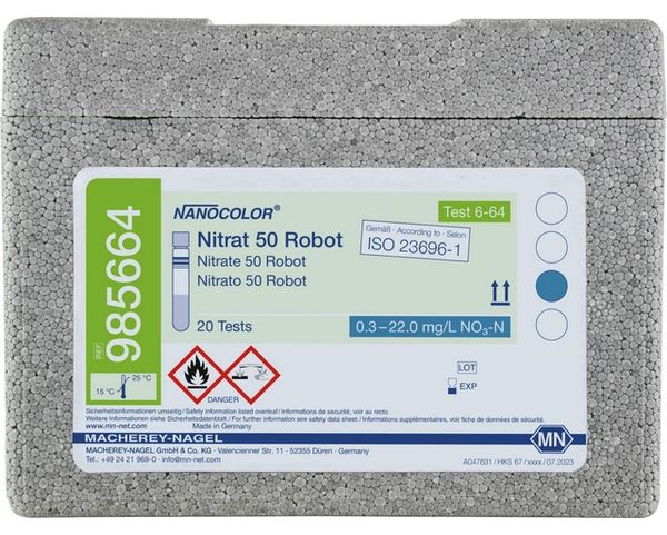Macherey-Nagel NANOCOLOR tube test Nitrate 50, robot, 20 determinations