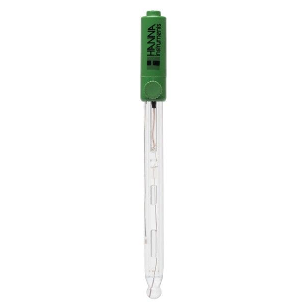 HANNA Instruments Deutschland GmbH pH Electrode pH 0-10, Glass, Spherical Tip, Ceramic Diaphragm, Single, BNC Connector