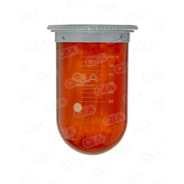QLA 1000 ml Amber UltraCenter Precision Glass Easi-Lock Vessel with Graduation Lines for Hanson Vision, Serialized