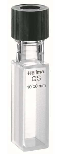 Hellma Macro Cell, Type 117-QS, HP Quartz Glass, WL 200-2500 nm, Pathlength 10 mm, GL 14 screw cap and silicone rubber seal, 3,500 μl