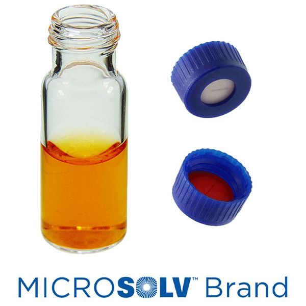 Microsolv EPP Vial, PP clear, 2 ml, Screw Cap blue with bonded Sil/PTFE Septa slit, 100 pc/PAK