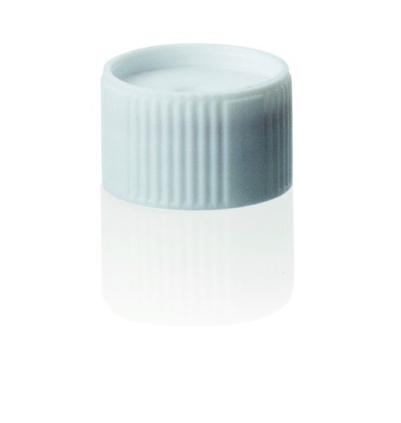 Brand GmbH & Co. KG Schraubdeckel, PP, mit O-Ring-Dicht., SI weiß, temperaturbest.-176 bis 121°C, 1000 St/Pkg