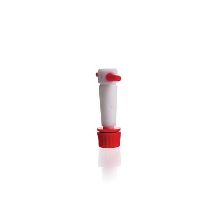 Duran Group PTFE-keys with thread, bore 2 mm, NS 12.5 and 3 part retaining device, 50 pc/PAK