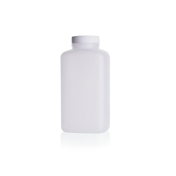 DWK Wheaton 1000 ml wide neck bottle, HDPE plastic, oblong, natural color, without cap, 116 pc/PAK
