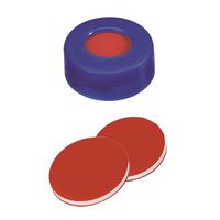 Product Image of Schnappringkappe, ND11 PE: blau mit 6 mm Loch, PTFE rot/Silikon weiß/PTFE rot, harte Kappe, 1,0 mm, 1000/PAK