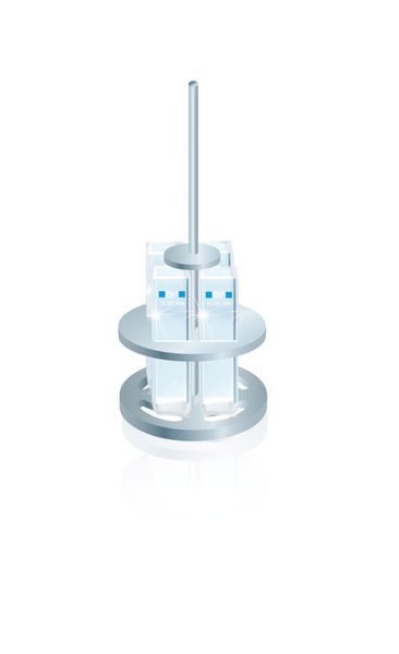 Hellma Reinigungshalter, Kunststoff, Typ 325.000, für 4 Hellma High Precision Küvetten mit 10 mm Schichtdicke