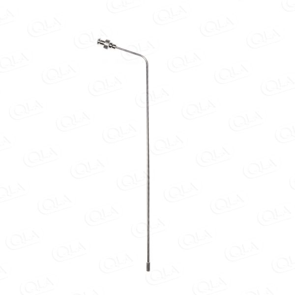 QLA 7.75 inch (195mm) Bent 316 SS Cannula with SS Luer Lock & Perm SS Tip for full flow/QLA inch01 inch style filters