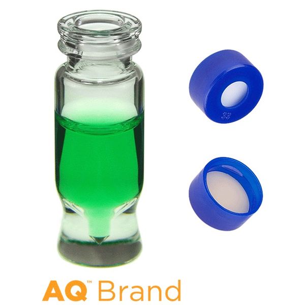 Microsolv Vial & Cap Kit incl. 1.2ml MRQ Snap Top Clear Autosampler Vials & blue Snap Caps with fitted Tan Sil/White PTFE Septa, 100 pc each per Kit, 