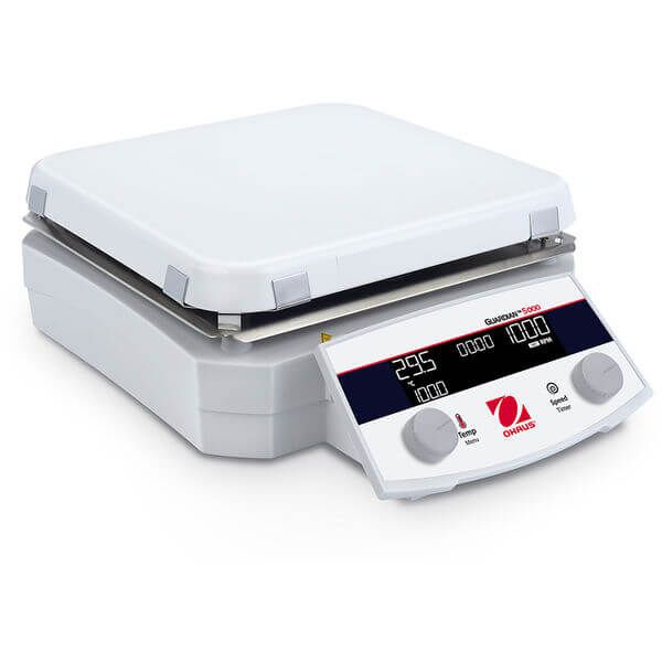 Ohaus Guardian 5000 Heated Stirrer e-G52HS10C, 230V, EU, Capacity 22 L, Ceramic Plate 26x26 cm, 5°C above room temperature - 500°C