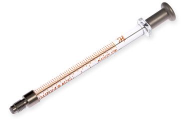 Hamilton 10 μl, Model 1701 CX Syringe, 1/4''-28 Thread, Instrument Syringe