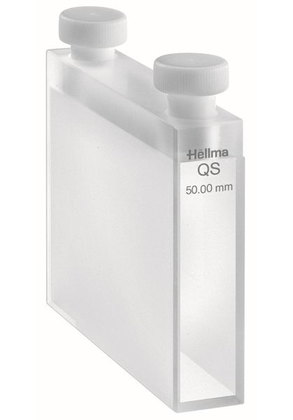Hellma Makro-Küvette, Typ 110-QS, HP Quarzglas, WL 200-2500 nm, Schichtdicke 50 mm, PTFE-Stopfen, 17.500 μl