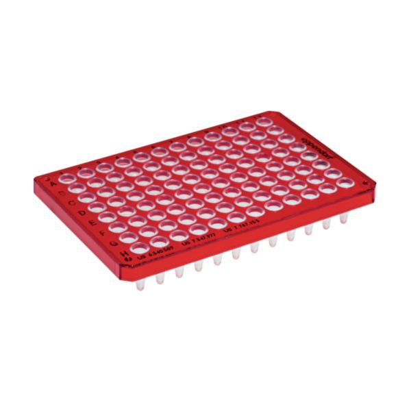 Eppendorf PCR plate 96, semiskirted, red 25 pcs.